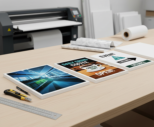Foam Boards with Vinyl printing example